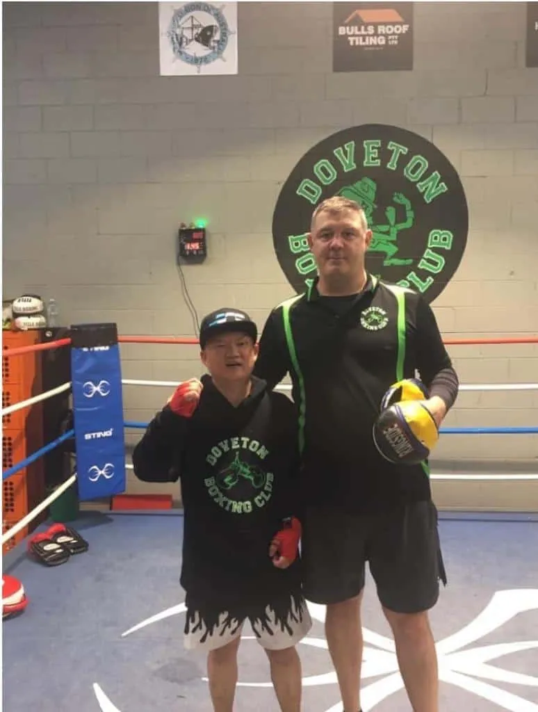 Participant in Boxing Ring